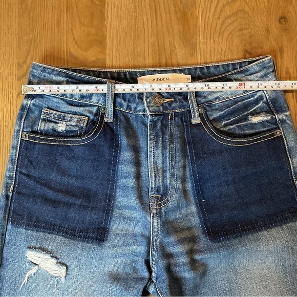 Hidden Jeans Patch Pocket Straight Leg Women’s Size 24 EUC - Picture 14 of 14